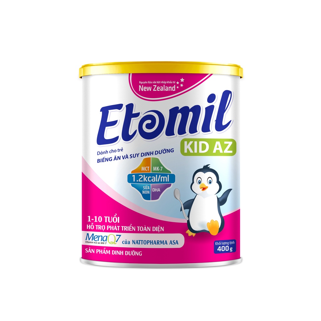 [HSD T12-2024] [Mẫu Mới] Sữa Bột Etomil Kid AZ Hộp 400g.