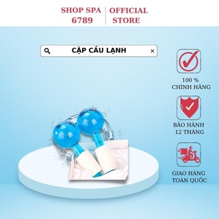 Cặp cầu lạnh masa mặt đẩy sâu tinh chất thư giãn da mặt quả cầu lạnh massage