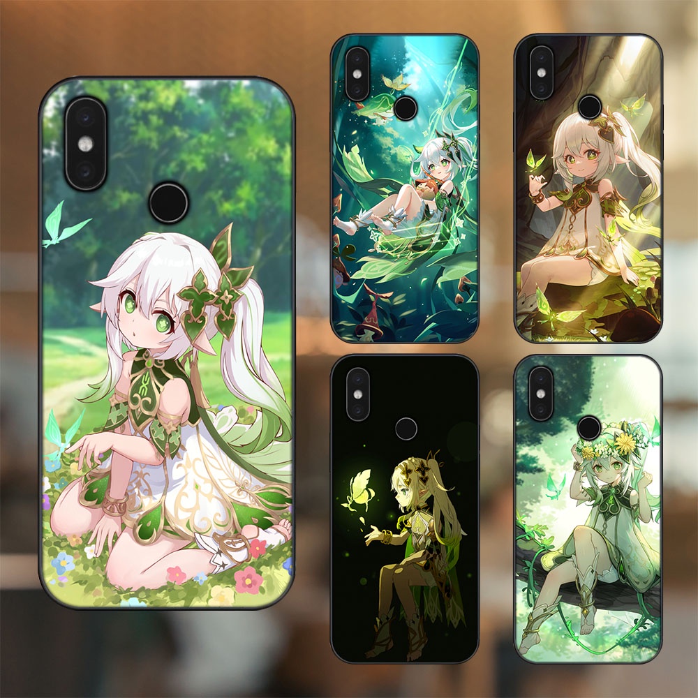 Ốp lưng Xiaomi Mi 8, Mi 8 SE viền đen in hình Nahida Genshin Impact