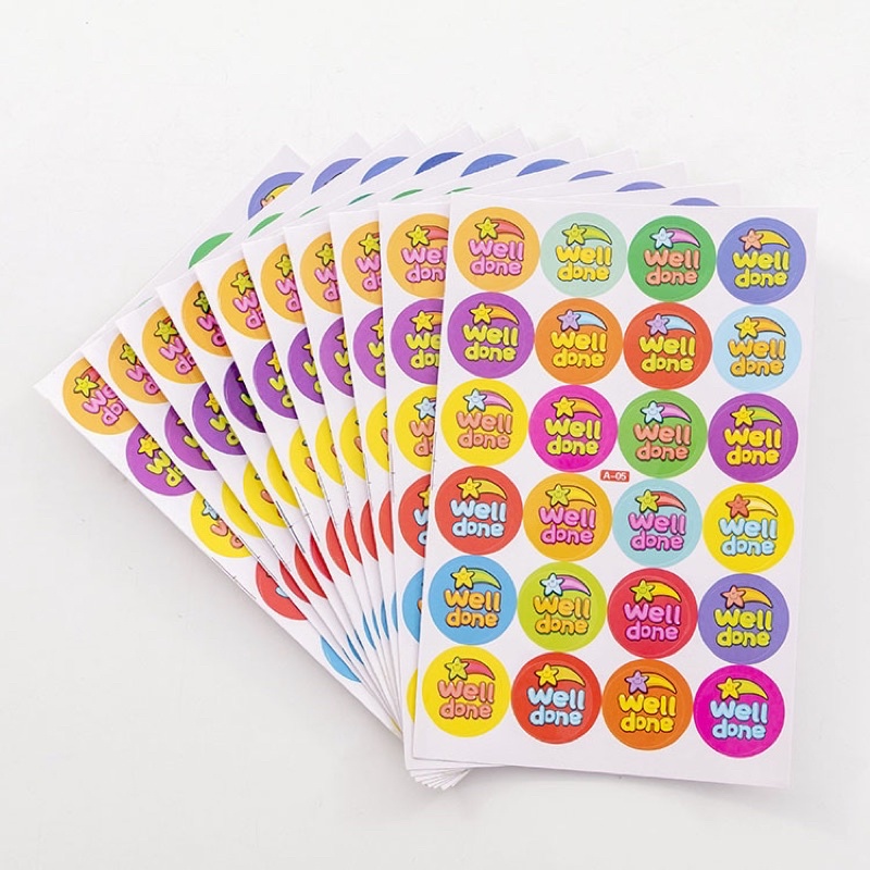 Set 10 tấm sticker khen thưởng học sinh
