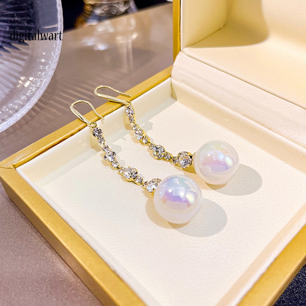 Kỹ Thuật Số| 1 Đôi Bông Tai Dài Đính Đá Thanh Lịch Dành Cho Nữ