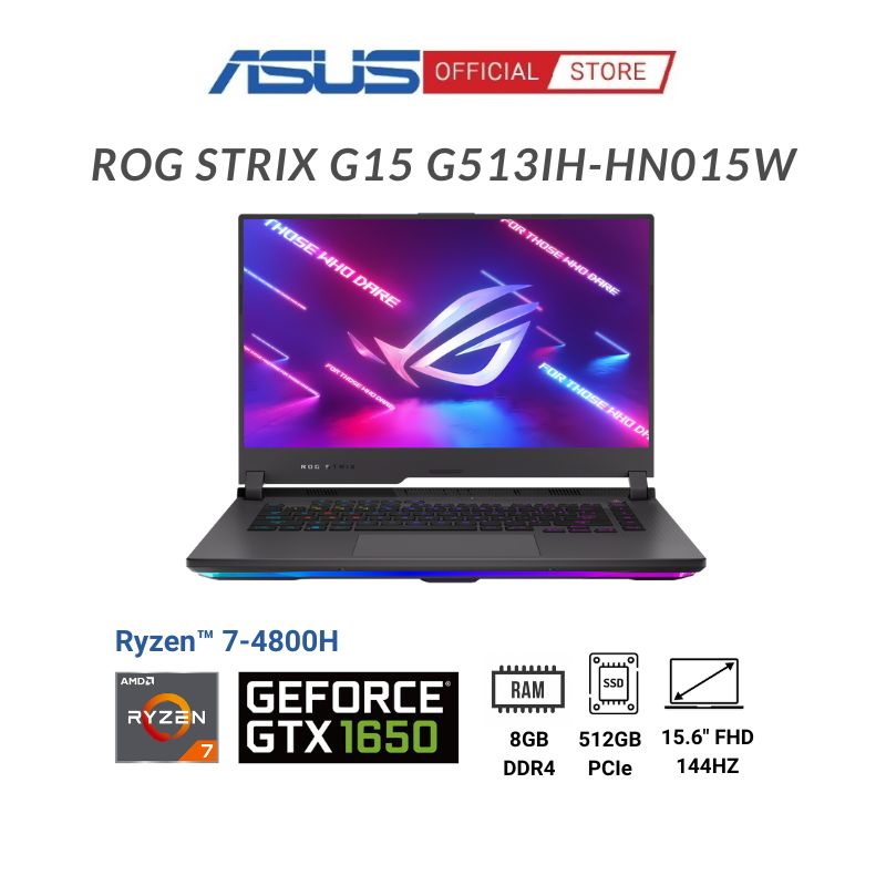 Laptop Asus ROG Strix G15 G513IH-HN015W (Ryzen 7-4800H + GTX1650 4GB)
