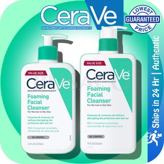 Sữa rửa mặt cerave foaming facial cleanser dành cho da dầu da khô 236ml