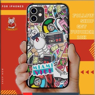 Ốp điện thoại Miami Vice LUNARAT iphone 7/8/x/xr/xs/11/12 plus pro max OK-PAP20210650