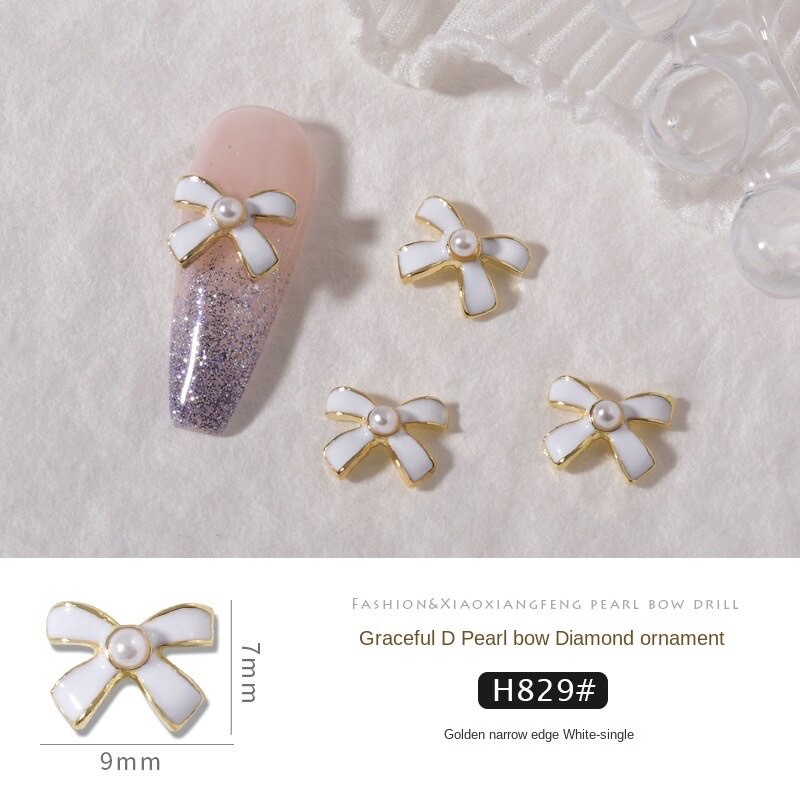 Set 10 charm nơ trang trí móng