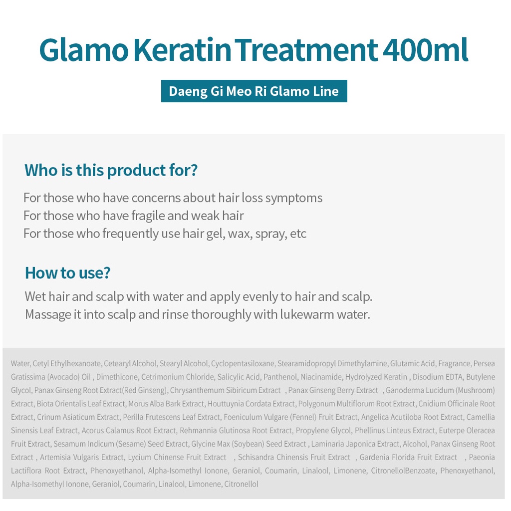 Dầu Dưỡng Keratin / Dầu Gội Làm Dày Tóc Daeng Gi Meo Ri 400ml
