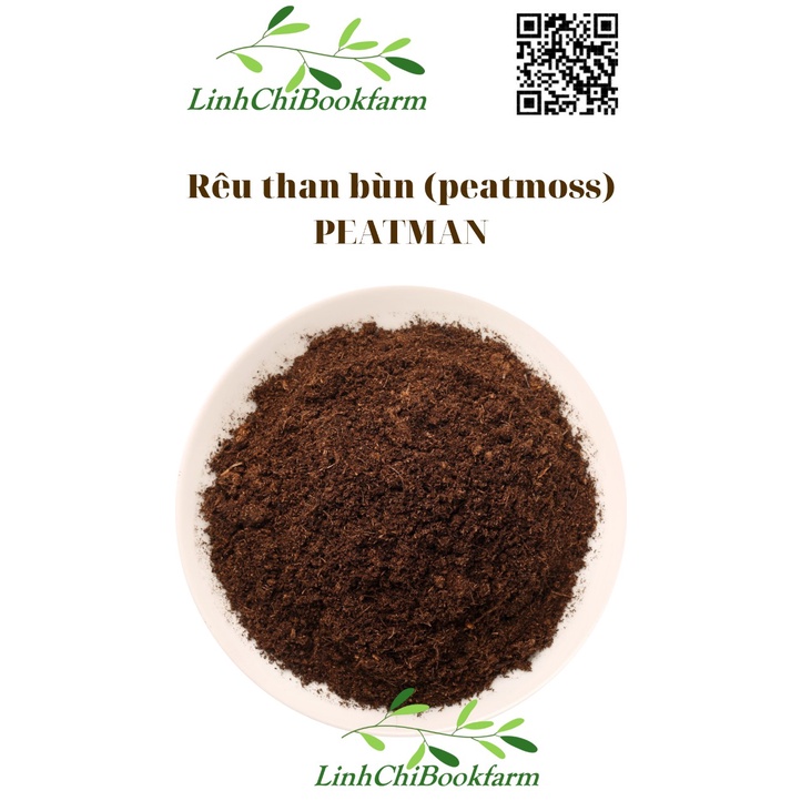 Rêu than bùn (Peatmoss) Peatman (1kg) vô trùng, dùng làm bầu, giá thể trồng cho các loại cây, duy trì độ ẩm