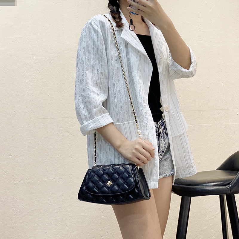 IELGY Túi Đeo Chéo Dây Xích Hình Thoi Thời Trang Cho Nữ
