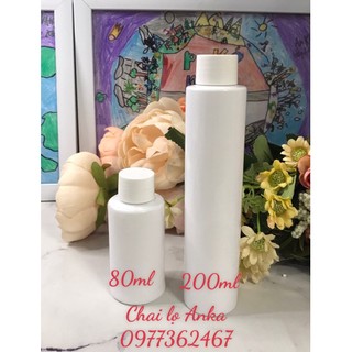 Chai lọ nhựa nắp vặn chai bưởi 80ml, 200ml trắng đục