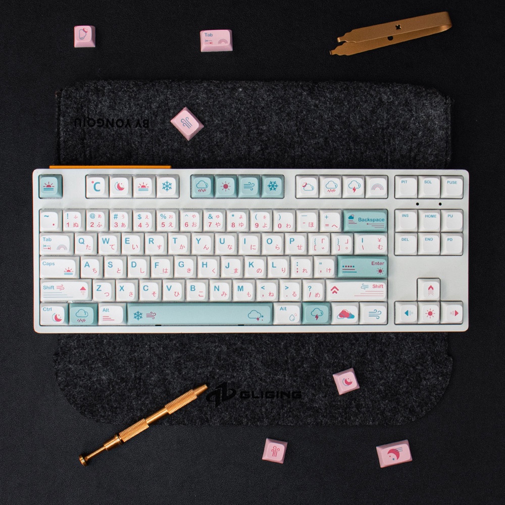 Bộ nút bàn phím cơ Keycap Weather PBT Dyesub - XDA Profile - 132 nút