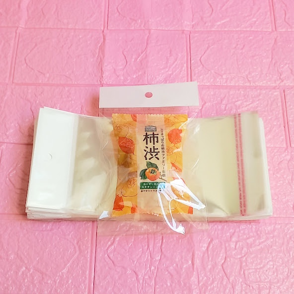 100g  Túi Opp dán mép  10x15cm  - Túi ni lông băng keo dán miệng - Bao nilon dán miệng