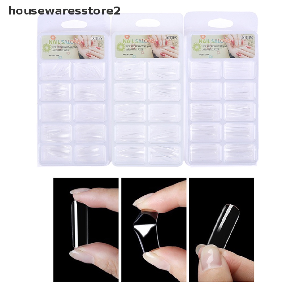 1 Hộp 2 Móng Tay Giả Trong Suốt Dùng Để Múa Ba Lê