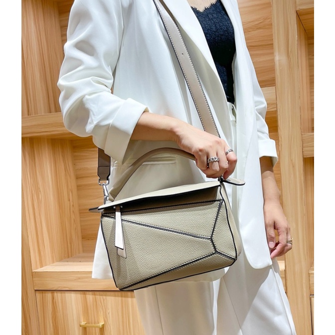 Túi Đeo Chéo Vai Hình Học Ghép Nối Kim Cương Phong Cách Mới Cho Nữ ZS777777-1293