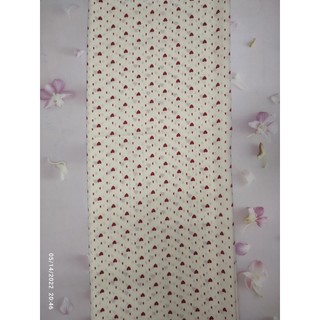 2m Vải lụa lạnh hoạ tiết tim siêu nhí