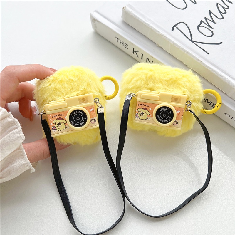 Vỏ Bảo Vệ Hộp Sạc Tai Nghe Airpods Pro 2 / Airpods 3 / 2 / 1 Hình Máy Ảnh My Melody Hoạt Hình Dễ Thương Kèm Móc Kim Loại