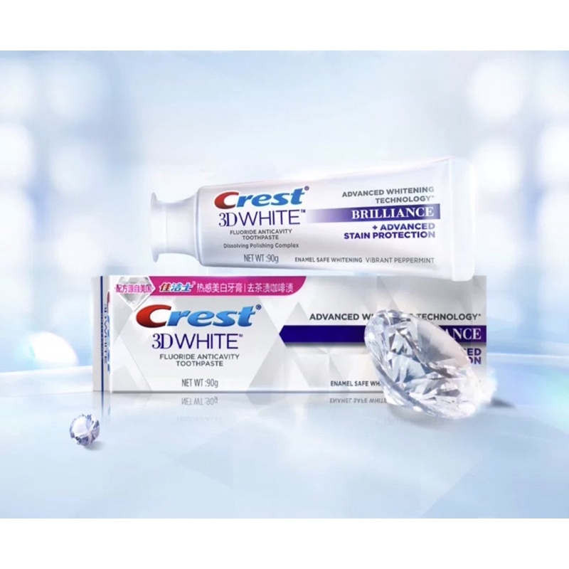 [Sẵn] Kem Đánh Răng Crest 3D White Brillance