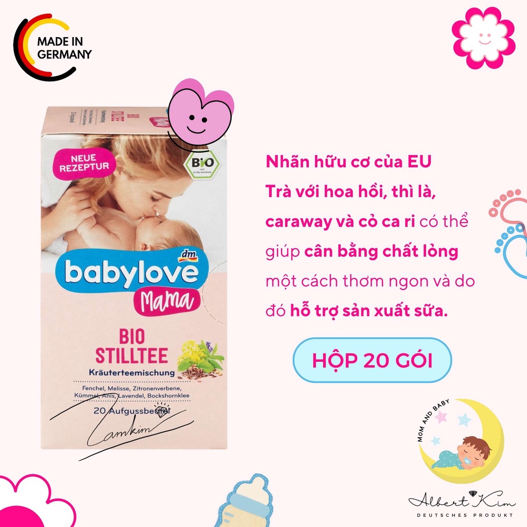Trà túi lọc Babylove lợi sữa cho mẹ sau sinh - hộp 20 gói