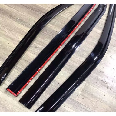 Bộ Vè che mưa xe Toyota Veloz Cross 2022 - 2023 Nhựa đen dày, chỉ mạ cao cấp