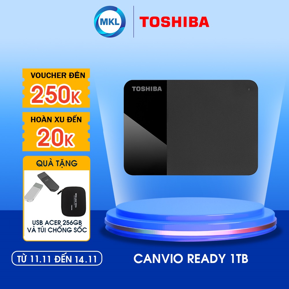 Ổ Cứng Di Động HDD Toshiba Canvio Ready 1TB Hàng Chính Hãng