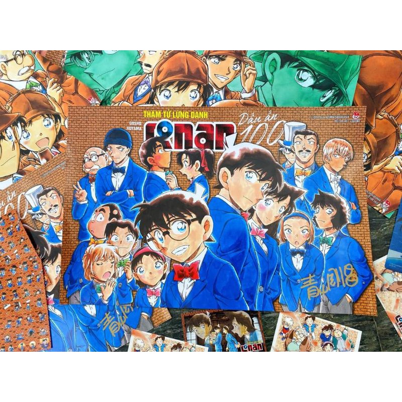 Poster Conan Ani #2 Kèm Ống + Huy hiệu( SL có hạn)