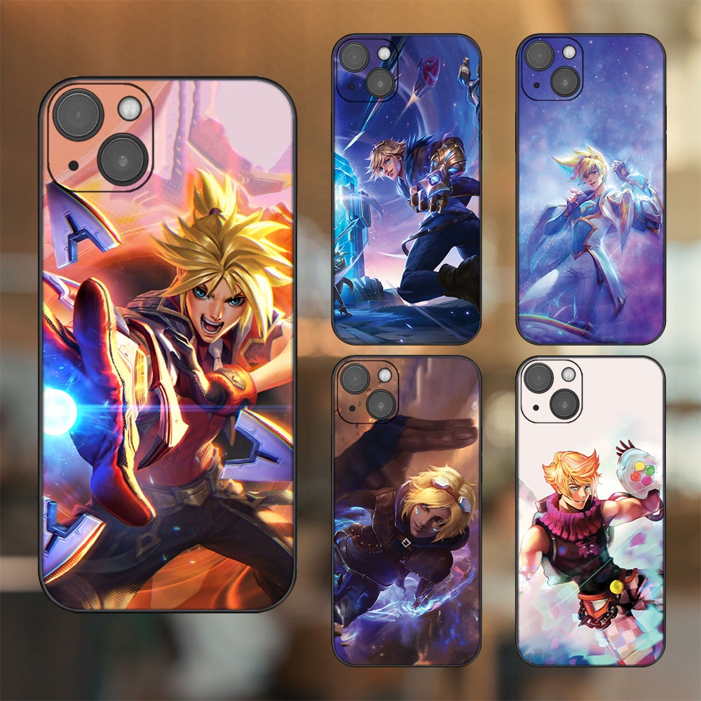 Ốp lưng iPhone 14 Plus dẻo đen cạnh vuông in hình Ezreal Liên Minh Huyền Thoại