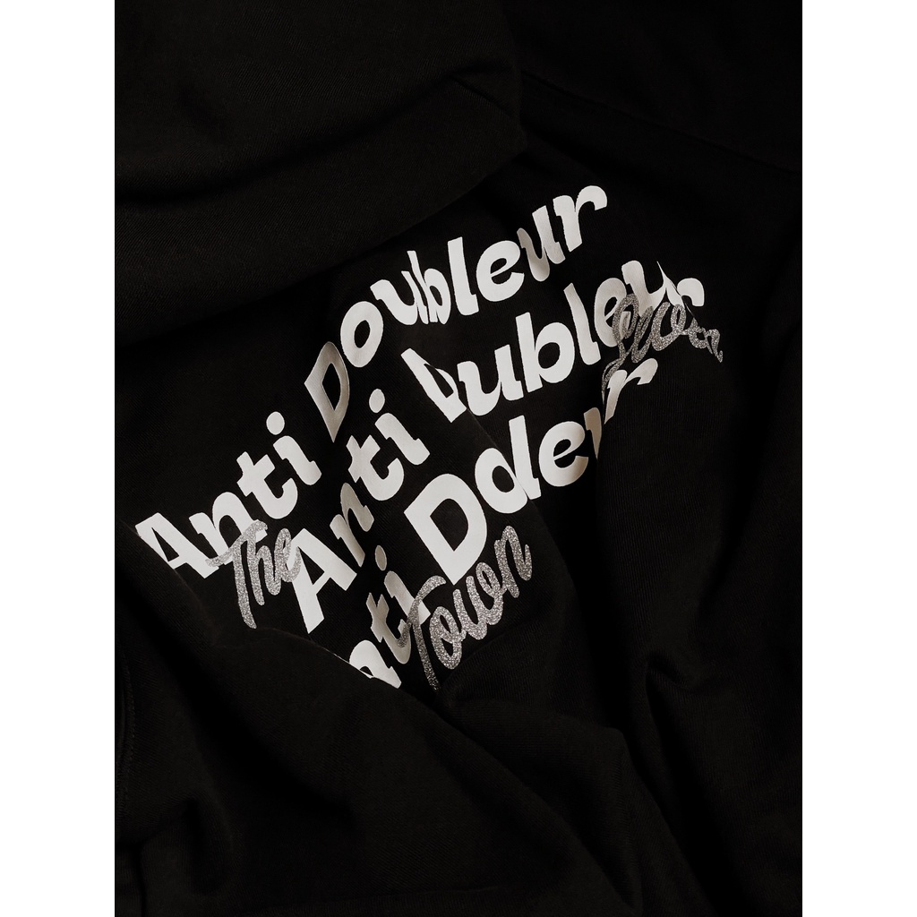 Áo Hoodies Unisex SVT ANTI DOUBLEUR HOODIES màu đen Local Brand