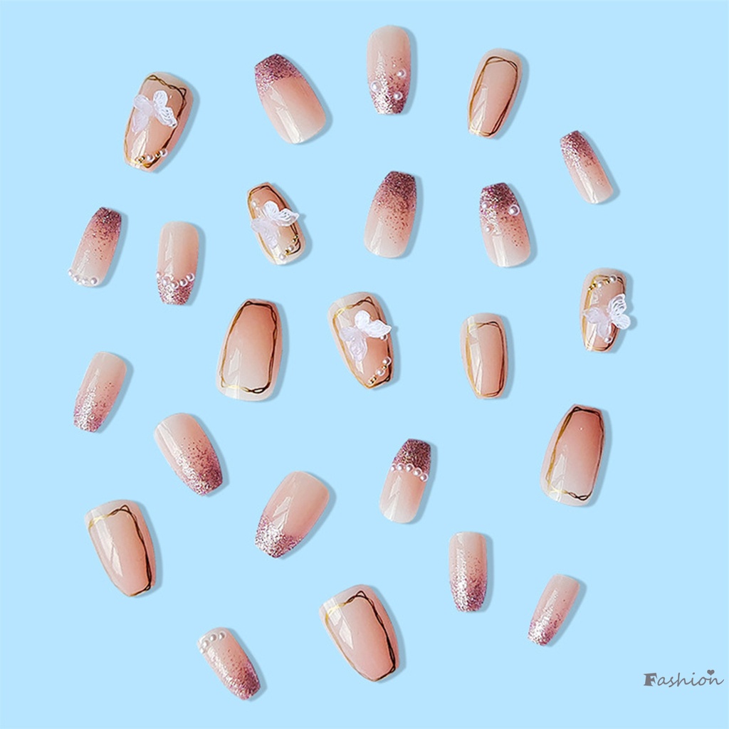 Móng Tay Giả Bằng ABS Màu Hồng Sáng Nhẹ Nhàng Dễ Sử Dụng Cho Mọi Tông Màu Da