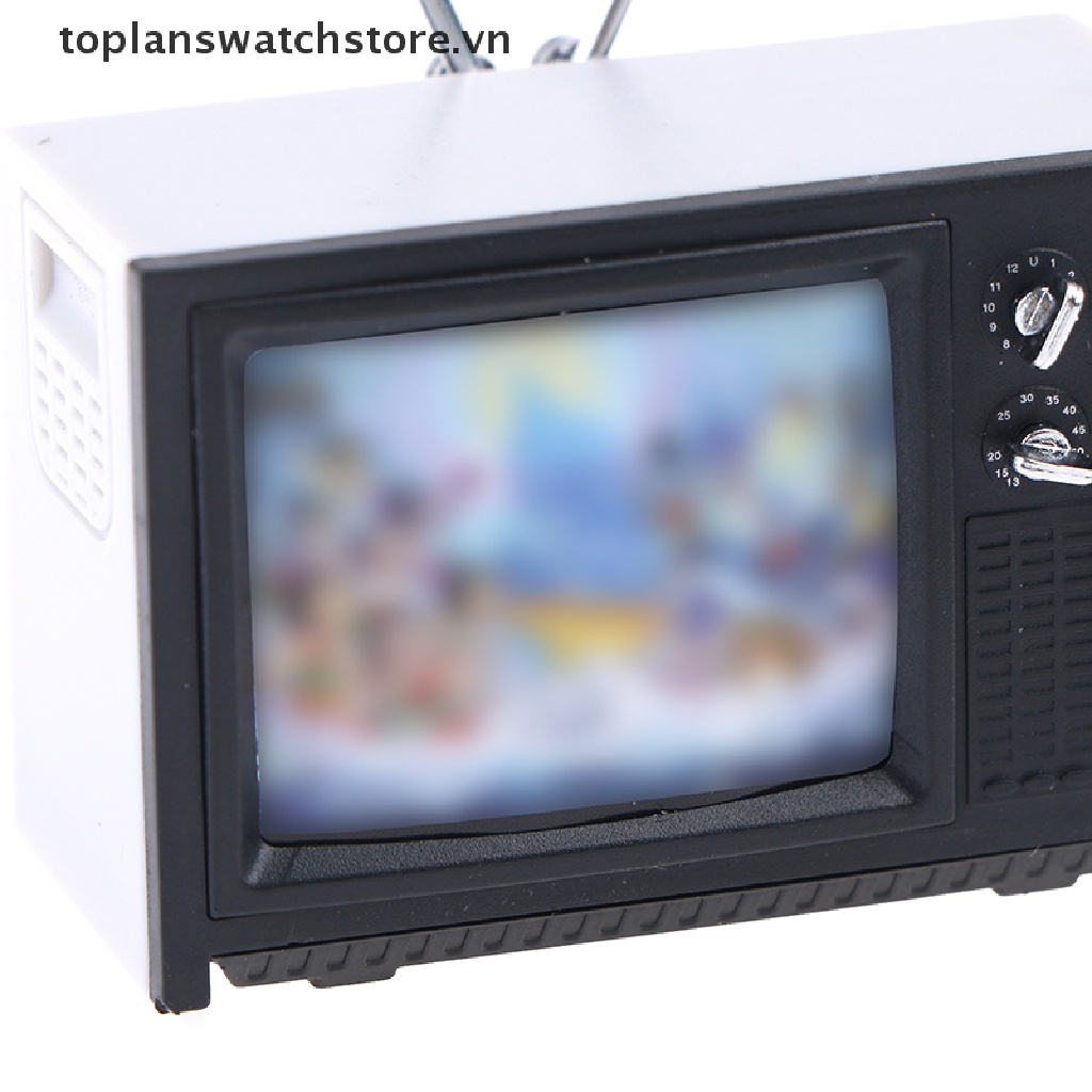 Toplanswatchstore Mô Hình tv mini Trang Trí Nhà Búp Bê Phong Cách retro