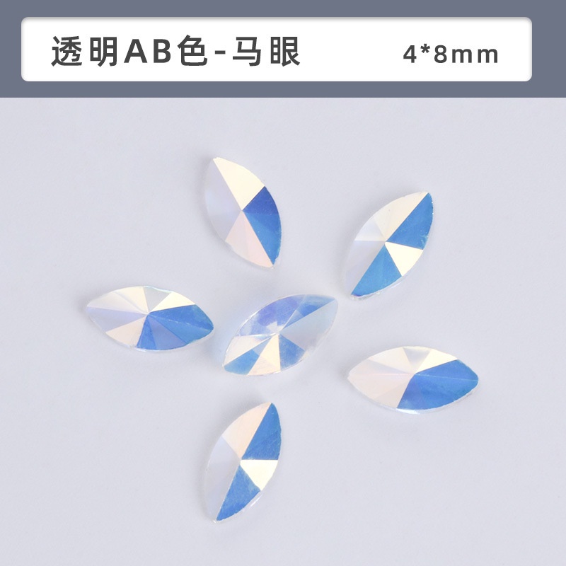 Bộ 10 Mũi Khoan Dẹt Trong Suốt Dùng Làm Trang Sức Diy