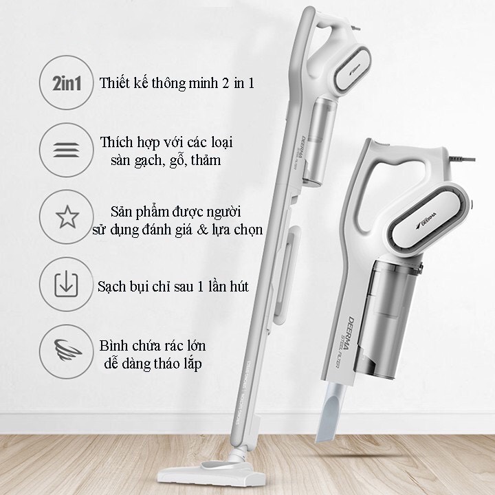 Máy Hút Bụi Gia Đình Cầm Tay DX700 Chính Hãng Công Suất Lớn Lực Hút Mạnh Mẽ vt186