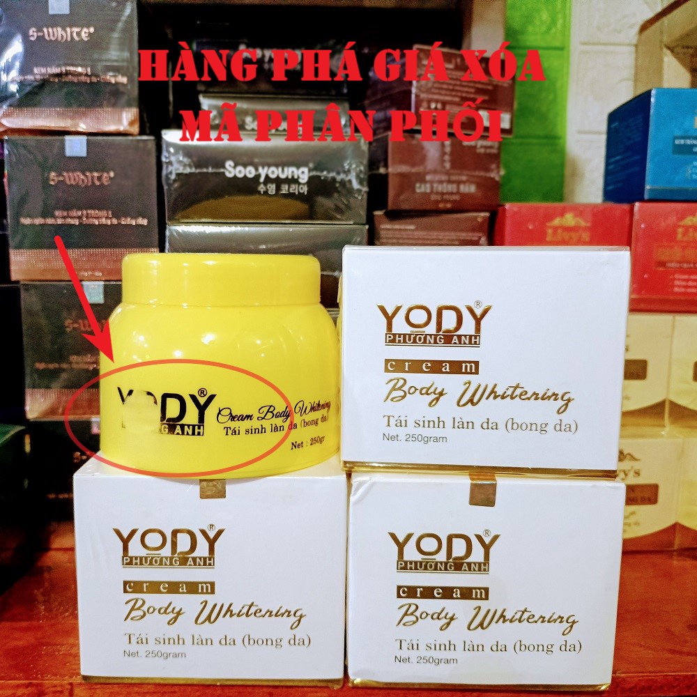 Kem body tái tạo bong da toàn thân Yody White Phương Anh 250gr (xóa mã)