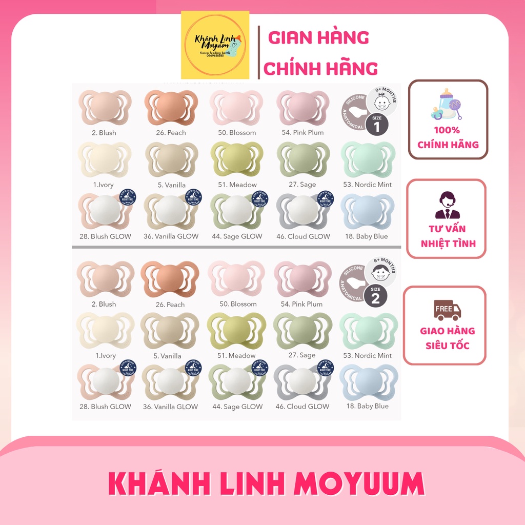 Ti Giả BIBS / Ti Ngậm BIBS Couture Đan Mạch Chính Hãng Cho Bé _ ib chọn màu