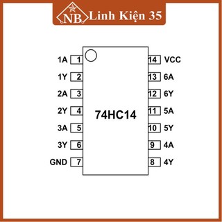 IC 74HC14 DIP14 - IC chuyển mạch Trigger