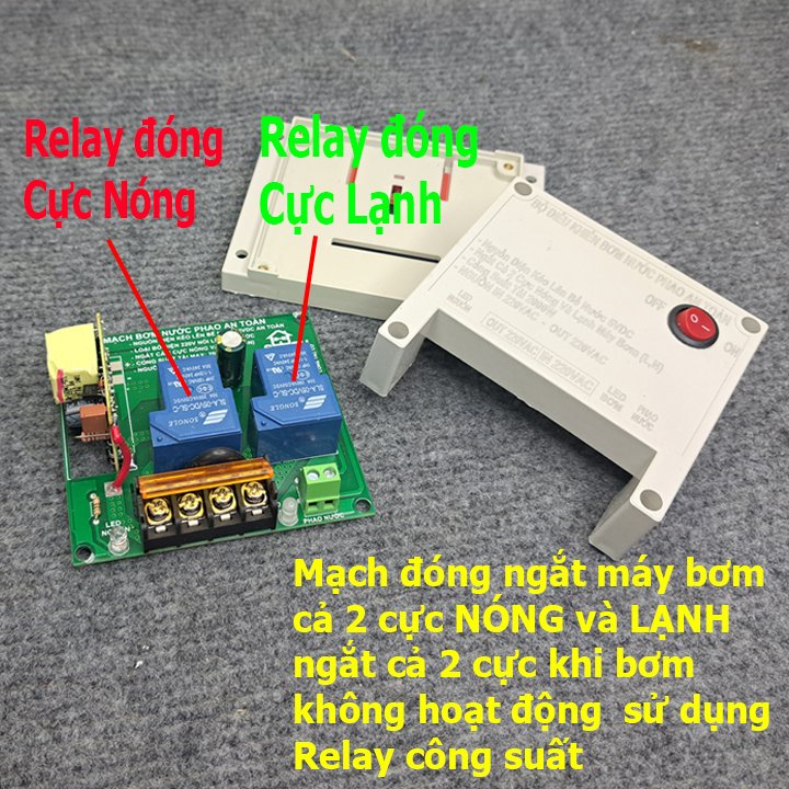Mạch bơm nước lên bể phao an toàn kéo điện lên bể nước 5VDC