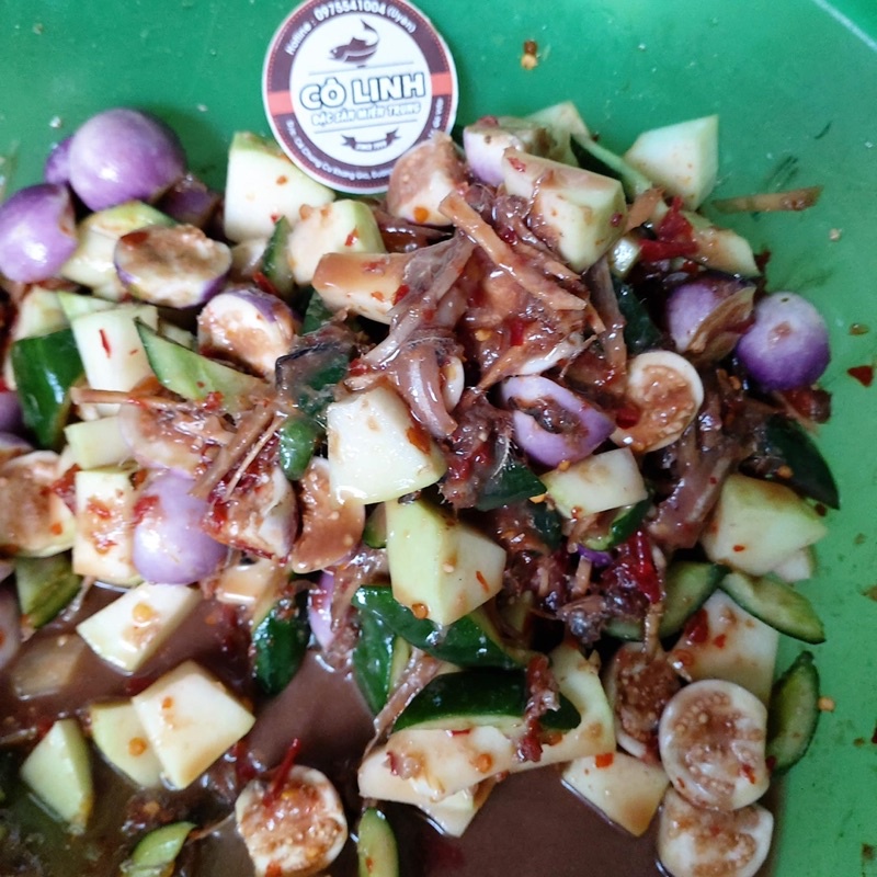 Mắm dưa cà trộn hũ nửa ký