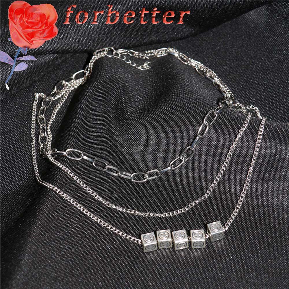 Vòng cổ nhiều lớp phong cách hip hop thời trang cho cặp đôi