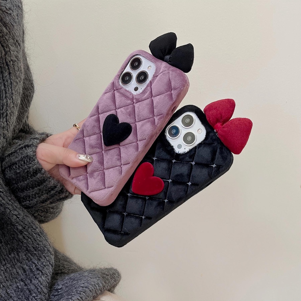 Ốp Điện Thoại Silicon Tpu Bảo Vệ Toàn Diện Chống Sốc Hình Trái Tim 3D Cho iPhone 14 13 12 11 Pro MAX Plus