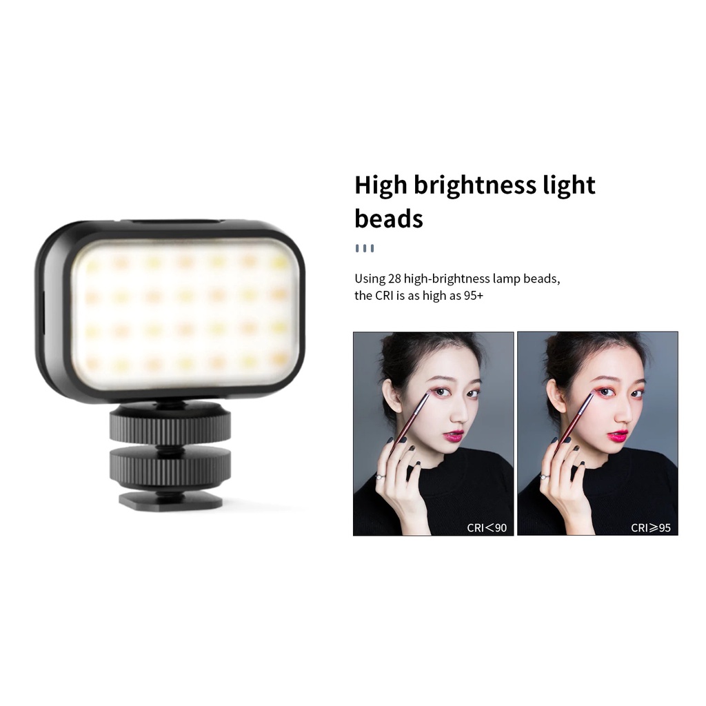 ULANZI VL28  - Đèn LED Siêu Mini, Đi Kèm Tấm Tản Sáng - Hàng Chính Hãng