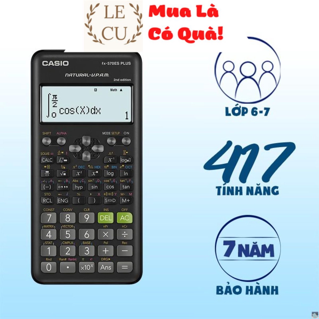 Máy tính Casio FX 570ES PLUS NEW chính hãng dành cho học sinh .