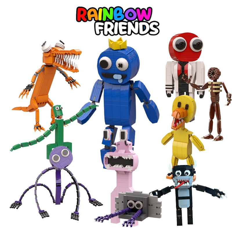 Hot Roblox Rainbow Friends Blue Purple Toy Building Blocks Model Kid Xmas Gift Decor