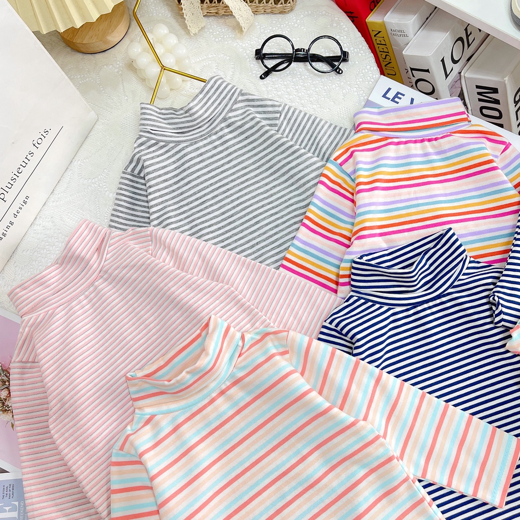 [SALE] Bộ Dài Tay Cho Bé Trai, Bé Gái Minky Mom Cổ 5P Hoạ Tiết Kẻ Sọc, Đồ Bộ Cho Bé Mặc Nhà MKMTD2244