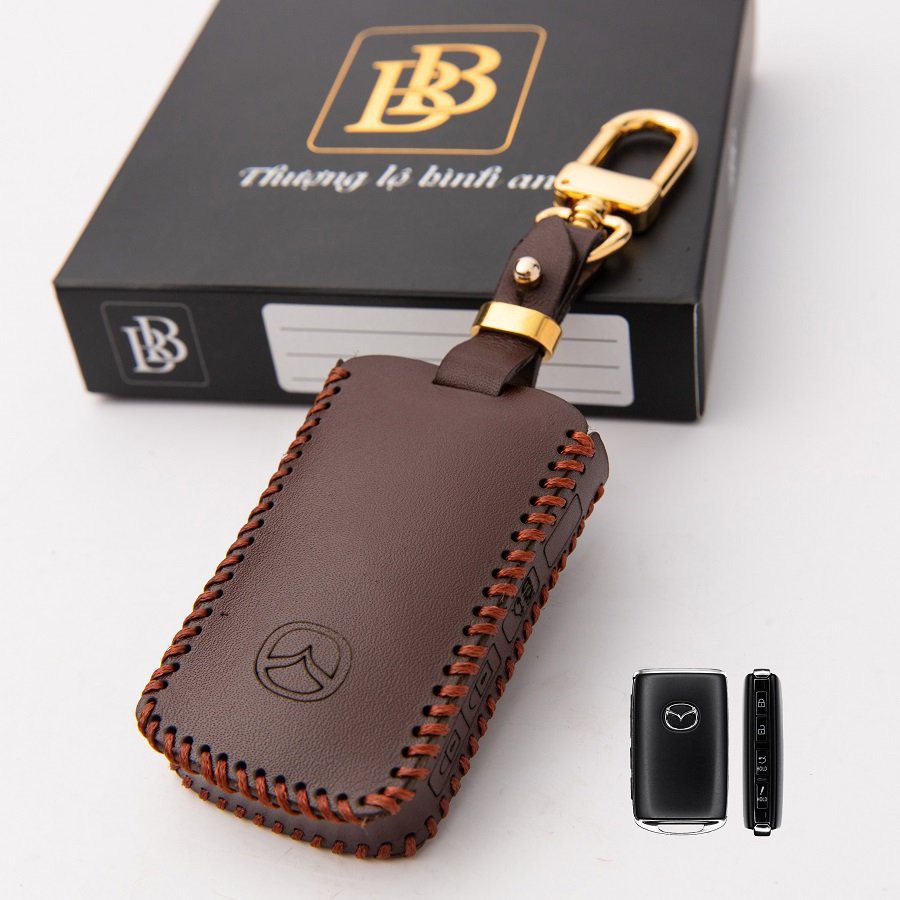 Bao Da Chìa Khóa Mazda Cx5-2023, Mazda 3.2020 -2022, Mazda Cx3, Da Bò Nhập Khẩu ITALIA, Khắc Tên + Số ĐT Chủ Xe