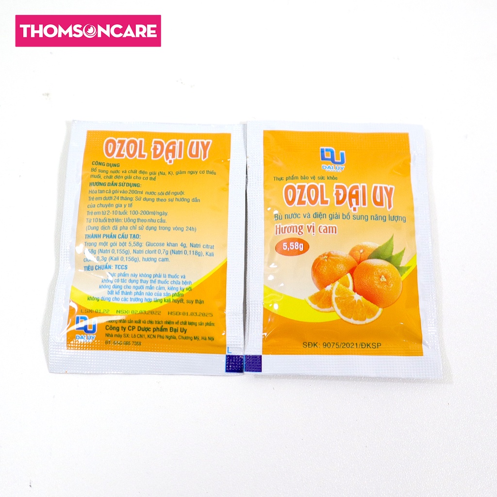 Ozol Đại Uy Bù nước và chất điện giải cho cơ thể - Hộp 40 Gói