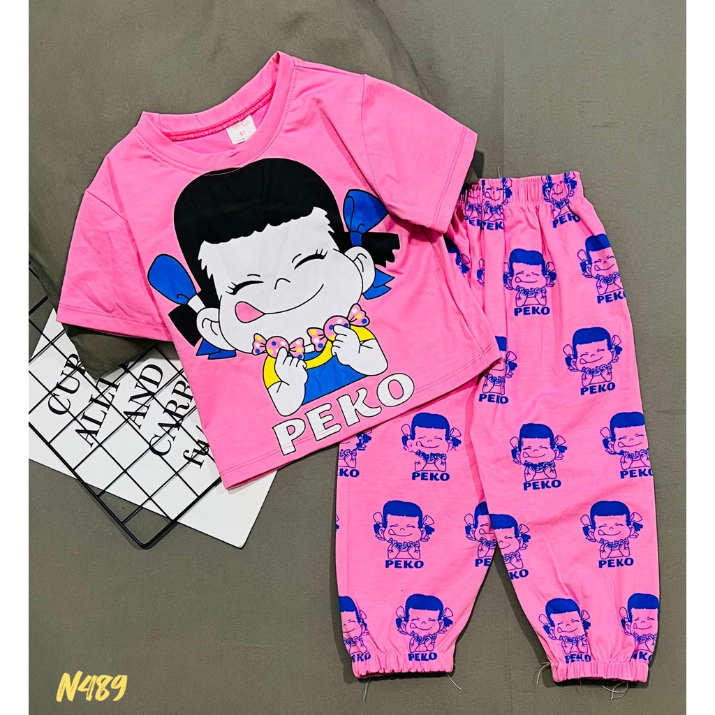 Bộ alibaba thun cotton 4 chiều mềm đẹp cho bé gái size từ 20 đến 40kg - Đồ bộ bé gái size đại tinshop.hcm