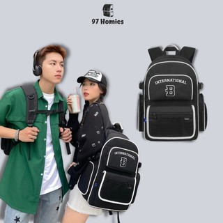 Balo đi học BAMA Border Backpack nam nữ thời trang dày dặn, bền đẹp