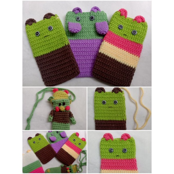 Túi đựng điện thoại hình chú mèo đáng yêu ( handmade)