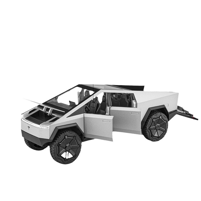 HOT WHEELS Mô Hình Xe Tải Tesla Cybertruck 1 / 24 Bằng Hợp Kim Kẽm Có Đèn Và Âm Thanh Độc Đáo Cho Bé Trai