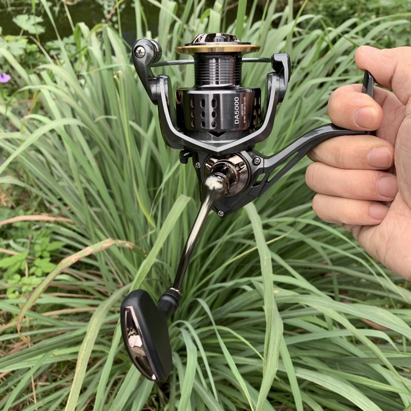 Máy câu cá kim loại Deukio DA 3 bạc đạn quay mượt tải khoẻ