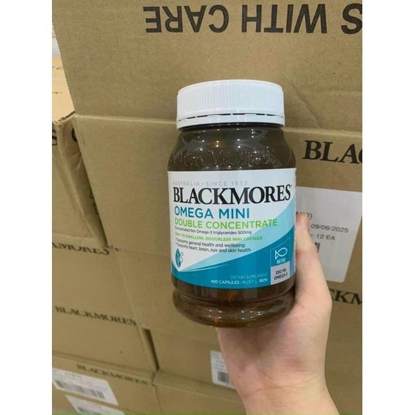 Dầu cá không mùi Blackmores Fish Oil Mini Caps 500IU 400 viên