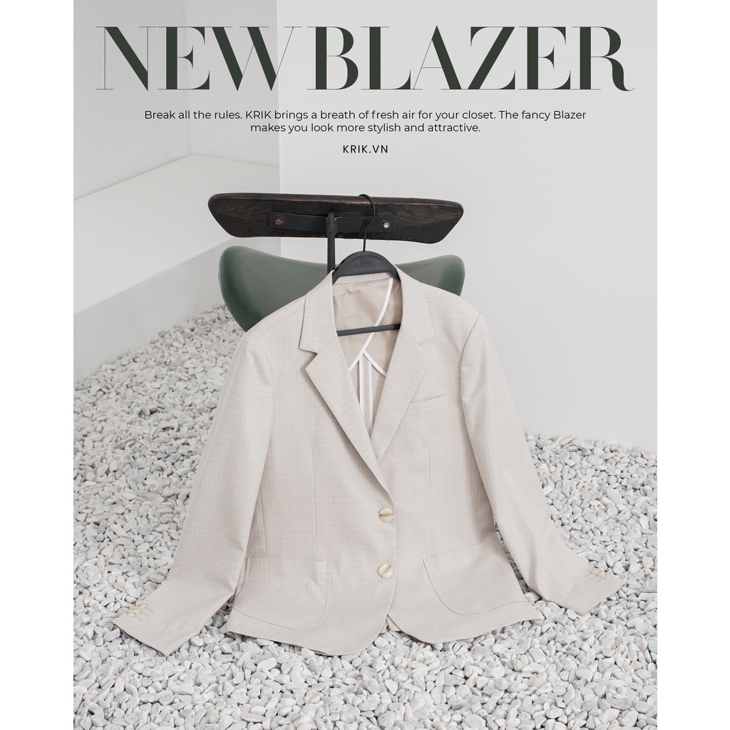 Áo khoác Blazer Nam Local Brand KRIK Form Casual Phong Cách Hàn Quốc BL0314